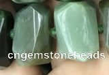 CNG5440 12*16mm - 15*20mm faceted nuggets Canadian jade beads