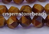 CNG5577 15.5 inches 8mm faceted nuggets yellow tiger eye beads