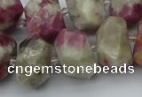 CNG5583 12*16mm - 15*20mm faceted nuggets pink tourmaline beads