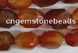 CNG561 15.5 inches 14*20mm faceted nuggets red agate beads