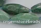 CNG5639 15.5 inches 15*35mm - 18*40mm faceted rice amazonite beads