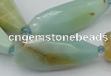 CNG5640 15.5 inches 15*35mm - 18*45mm faceted teardrop amazonite beads