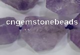 CNG569 20*30mm - 25*40mm faceted nuggets amethyst gemstone beads