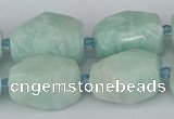 CNG5693 15.5 inches 12*16mm - 15*25mm faceted nuggets amazonite beads