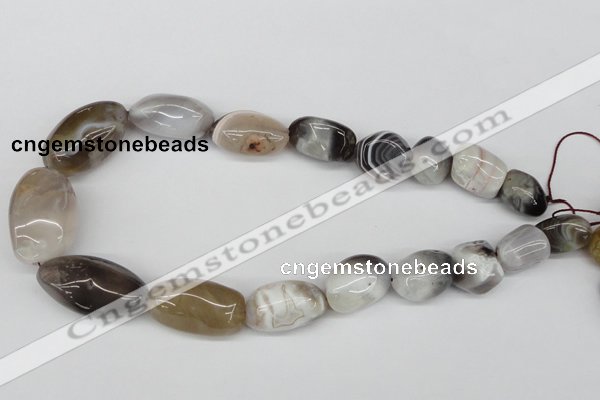 CNG57 15.5 inches 12*18mm - 25*35mm nuggets botswana agate beads