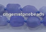 CNG5728 12*16mm - 13*18mm faceted nuggets blue lace agate beads