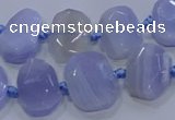 CNG5777 10*14mm - 12*16mm faceted freeform blue lace agate beads