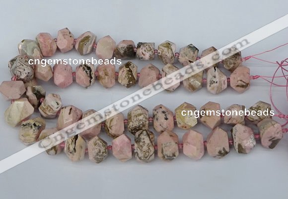 CNG5835 15.5 inches 12*16mm - 15*20mm faceted nuggets rhodochrosite beads