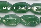 CNG5855 15*20mm - 20*25mm faceted freeform green strawberry quartz beads