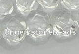 CNG5860 15.5 inches 8*12mm - 12*16mm faceted freeform white crystal beads