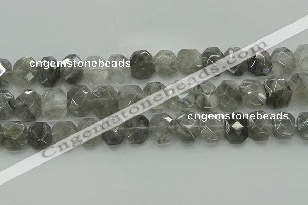 CNG5870 15.5 inches 8*12mm - 12*16mm faceted freeform cloudy quartz beads