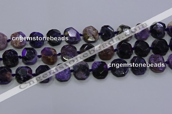 CNG5944 10*14mm - 12*16mm faceted freeform charoite beads