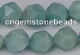 CNG6035 15.5 inches 12mm faceted nuggets amazonite beads
