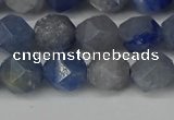CNG6102 15.5 inches 8mm faceted nuggets blue aventurine beads