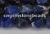CNG6179 15.5 inches 10mm faceted nuggets sodalite gemstone beads