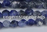 CNG6251 15.5 inches 6mm faceted nuggets sodalite beads wholesale