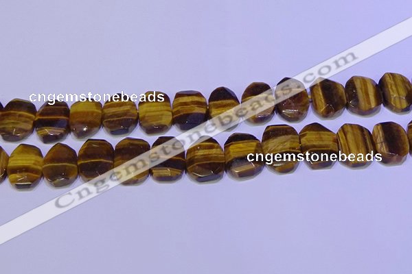 CNG6314 13*18mm - 15*20mm faceted freeform yellow tiger eye beads
