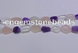 CNG6336 15.5 inches 14*18mm - 16*22mm freeform mixed quartz beads