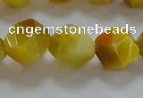 CNG6533 15.5 inches 12mm faceted nuggets golden tiger eye beads