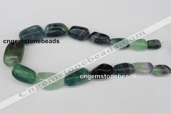 CNG68 15.5 inches 10*16mm - 25*35mm nuggets fluorite gemstone beads
