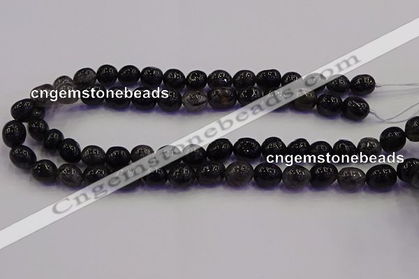 CNG6868 8*12mm - 10*14mm nuggets black rutilated quartz beads