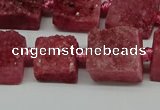 CNG7004 15.5 inches 14mm - 16mm freeform druzy agate beads