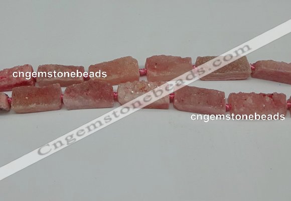 CNG7014 15.5 inches 10*28mm - 12*30mm freeform druzy agate beads