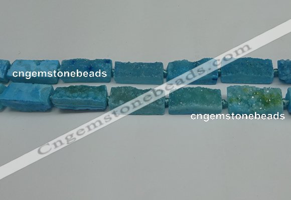 CNG7016 15.5 inches 10*28mm - 12*30mm freeform druzy agate beads