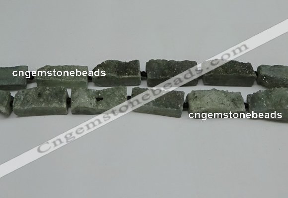 CNG7019 15.5 inches 10*28mm - 12*30mm freeform druzy agate beads