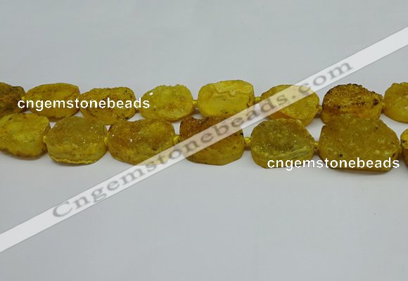 CNG7022 15.5 inches 20*28mm - 25*35mm freeform druzy agate beads