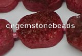 CNG7024 15.5 inches 20*28mm - 25*35mm freeform druzy agate beads