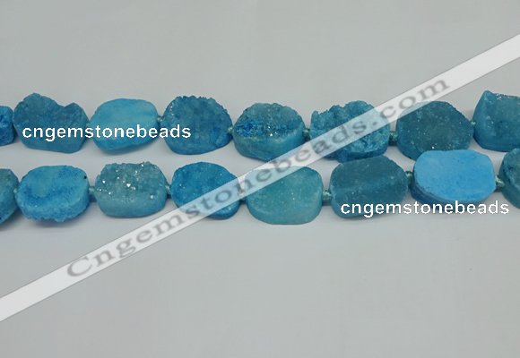 CNG7025 15.5 inches 20*28mm - 25*35mm freeform druzy agate beads