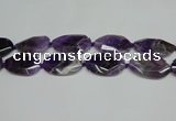CNG7089 15.5 inches 25*35mm - 35*45mm faceted freeform amethyst beads