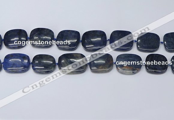CNG7117 15.5 inches 20*25mm - 25*30mm freeform blue dumortierite beads
