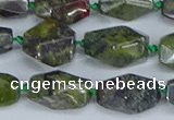 CNG7141 6*10mm - 10*14mm faceted nuggets dragon blood jasper beads