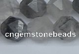 CNG7253 15.5 inches 12mm faceted nuggets cloudy quartz beads