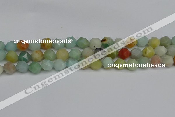 CNG7417 15.5 inches 10mm faceted nuggets amazonite beads