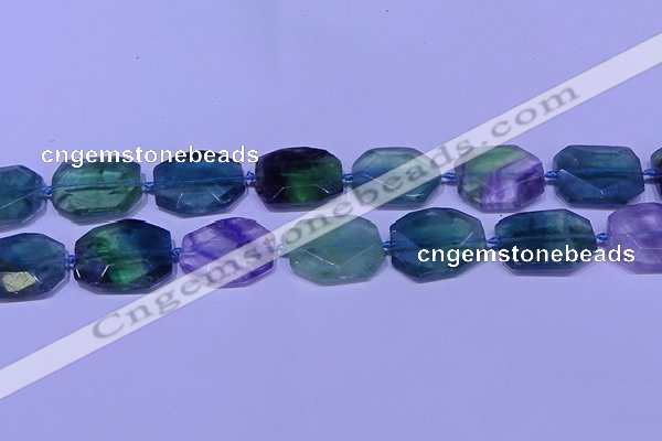CNG7521 15.5 inches 18*25mm - 25*35mm faceted freeform fluorite beads