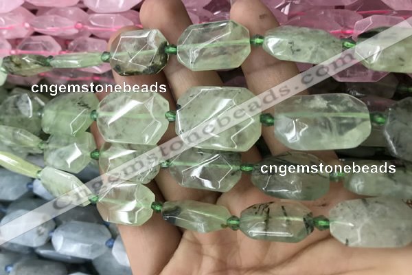 CNG7804 15.5 inches 13*18mm - 18*25mm faceted freeform prehnite beads