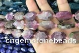 CNG7809 15.5 inches 13*18mm - 18*25mm faceted freeform tourmaline beads