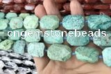 CNG7893 13*18mm - 18*25mm faceted freeform chrysotine beads