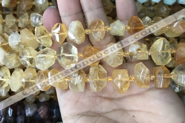CNG7899 15.5 inches 10*14mm - 13*18mm faceted nuggets citrine beads