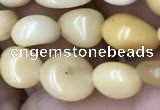 CNG8021 15.5 inches 6*8mm nuggets yellow jade beads wholesale