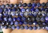 CNG8764 15.5 inches 8mm faceted nuggets sodalite gemstone beads