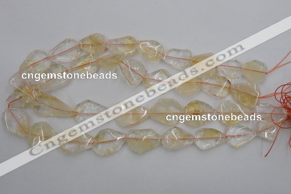 CNG889 15.5 inches 15*20mm – 20*30mm freeform citrine beads