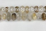 CNG8901 10*25mm - 14*30mm faceted nuggets scenic quartz beads