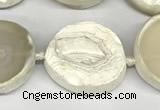 CNG8953 25*28mm - 32*35mm freeform druzy agate beads