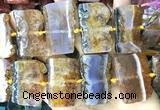CNG8965 15 inches 22*30mm - 30*40mm freeform druzy amethyst beads