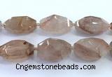 CNG8978 15 inches 20*33mm - 25*40mm faceted nuggets pink quartz beads