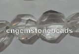 CNG901 15.5 inches 13*15mm – 14*22mm faceted nuggets white crystal beads